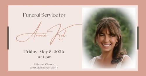 Annie Kot Moose Jaw, Canada Death, Obituary